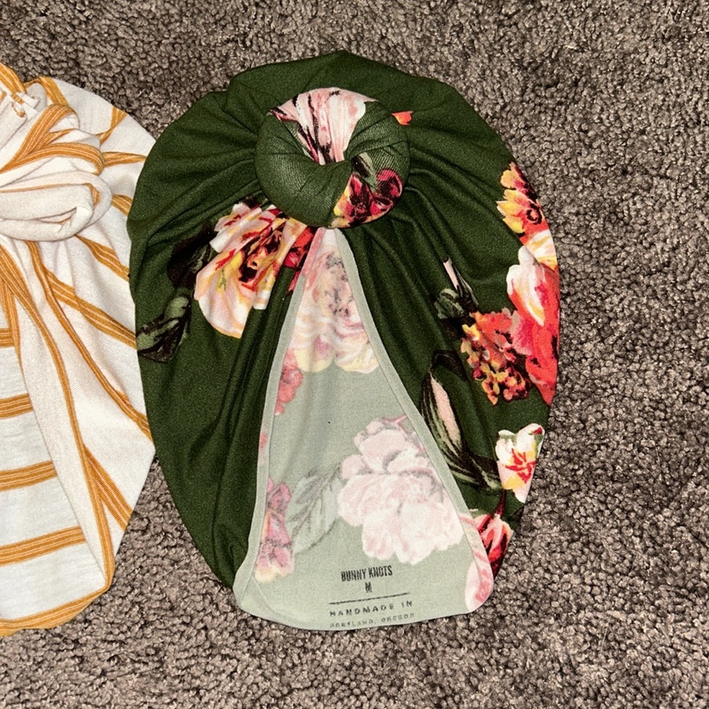 Bunny knots toddler turbans size medium ages 1-4 bundle of 5! - Picture 4 of 6